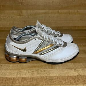 Nike Shox 315330-191 White Beige Gold Womens Size Us 8.5 M